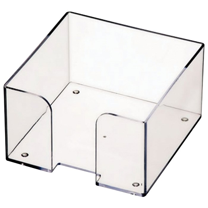 Подставка для бумажного блока пластиковая, 90х90х50 мм, прозрачная, ПЛ61 235806