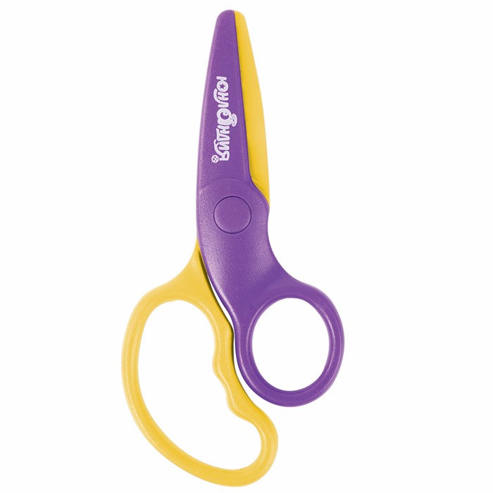 Ножницы ЮНЛАНДИЯ "ЁЖИК", 127 мм, безопасные пластиковые лезвия, эргономичные ручки, ассорти, 236982 236982