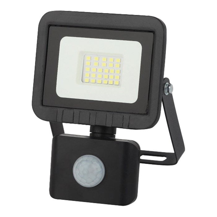 Прожектор светодиодный ЭРА, датчик движения, 20(175) Вт, 6500К, 1600 Лм, IP65, черный, LPR-041-2-65K-020, Б0043585 238230