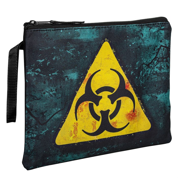 Папка для тетрадей BRAUBERG А5, 1 отделение, полиэстер, на молнии, с ручкой, "Caution", 270974 270974