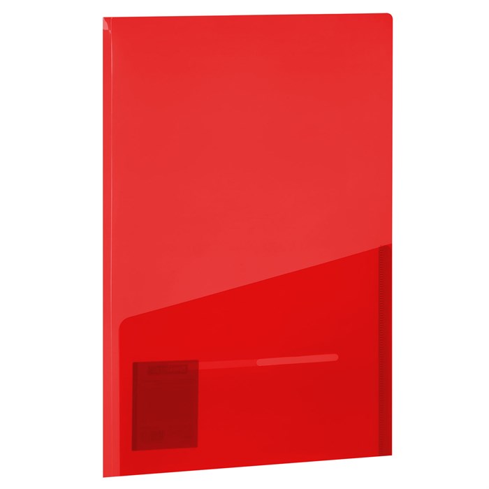 Папка-уголок 2 кармана, непрозрачная, А4, BRAUBERG "SPECIAL", красная, 0,18 мм, 273061 273061