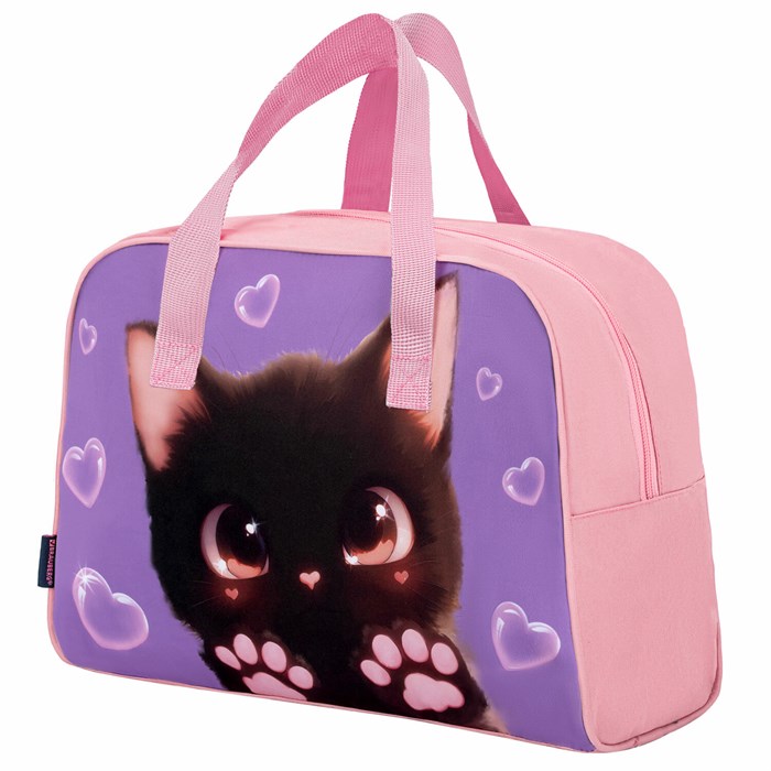 Сумка для занятий BRAUBERG с ручками, 35x25x15 см, "Paw prints", 273289 273289