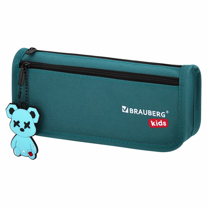 Пенал мягкий BRAUBERG KIDS, 2 отделения, полиэстер, "Cool bear", 22x10x6 см, 273554 273554