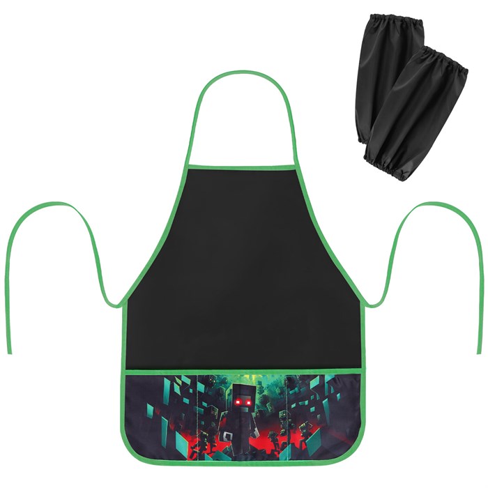 Фартук с нарукавниками для уроков труда BRAUBERG, 3 кармана, 46x54 см, "Night warrior", 273640 273640