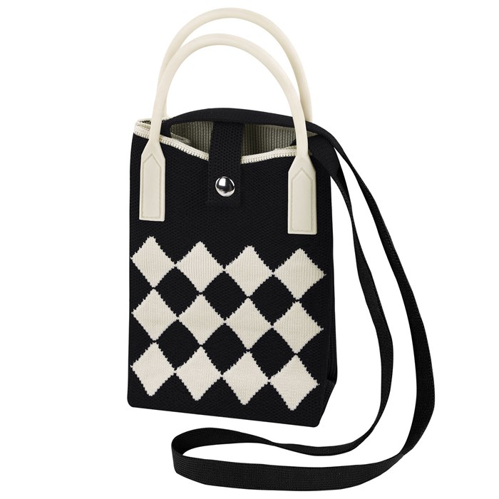 Сумочка-органайзер повседневная HEIKKI KNIT (ХЕЙКИ) кросс боди, вязаная, 17х12х5 см, "Black&White", 273793 273793