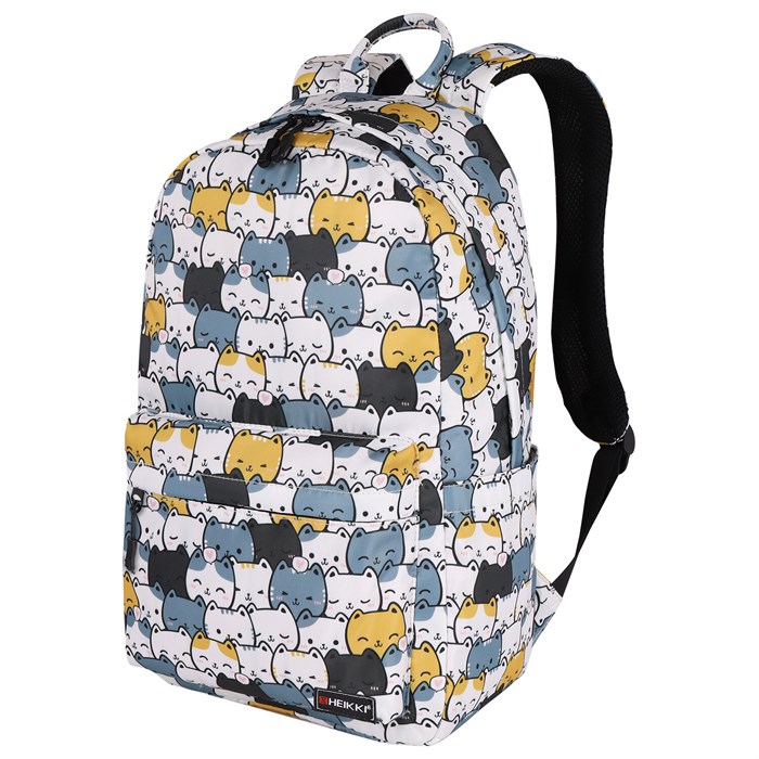 Рюкзак HEIKKI DREAM (ХЕЙКИ) универсальный, c карманом для ноутбука, эргономичный, "Cute Cats", 42х26х14 см, 273849 273849