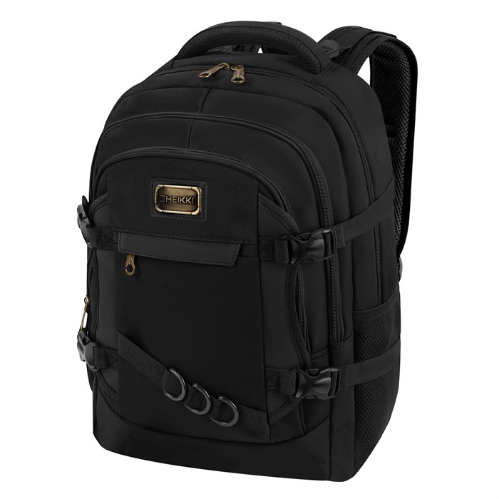 Рюкзак HEIKKI DESERTED (ХЕЙКИ) универсальный, 3 отделения, эргономичный, багажная лента, черный, 47х33х17 см, 273878 273878
