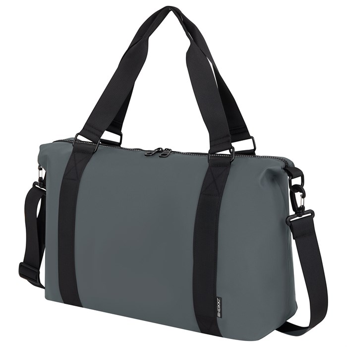 Сумка спортивная HEIKKI QUICK MOVE (ХЕЙКИ), карман на молнии, багажная лента, серая, 41х32х15 см, 273879 273879