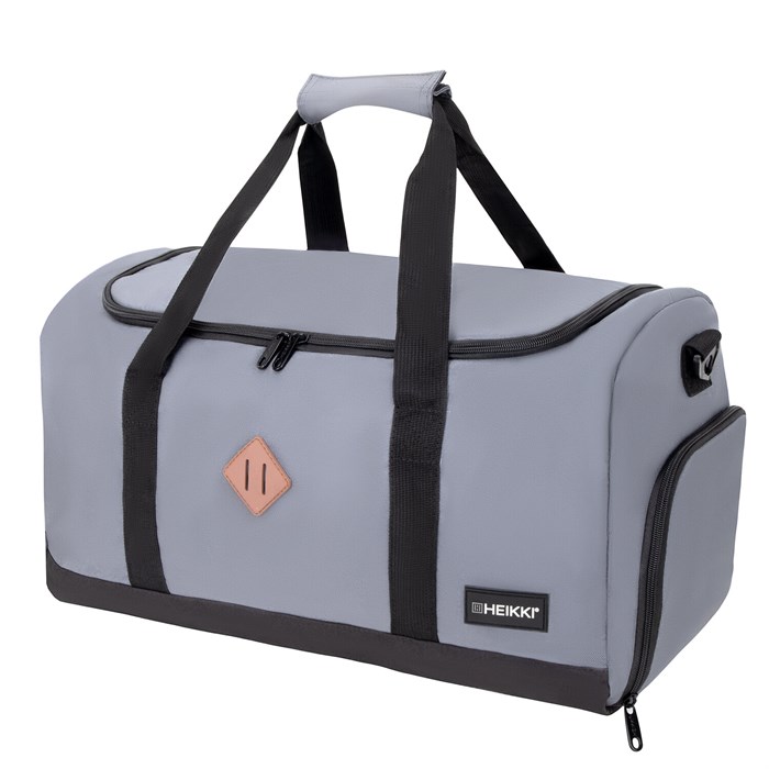 Сумка спортивная HEIKKI MOVE RENOWNED (ХЕЙКИ), отделение для обуви, серая, 28x51x26 см, 273910 273910