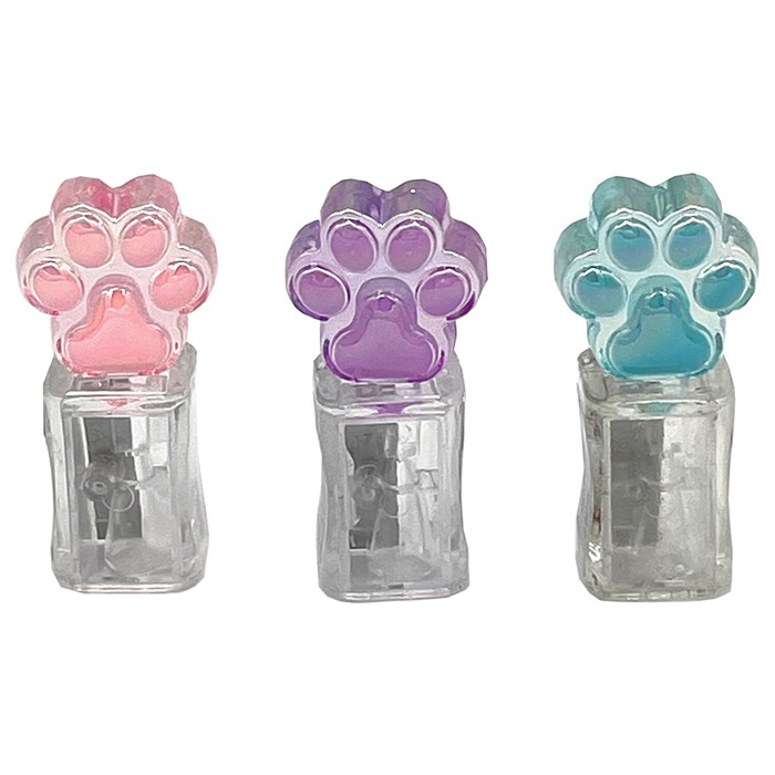 Точилка фигурная "Лапка", стеклянная серия, пластиковая, корпус ассорти, дисплей, CNT, 75067 273990