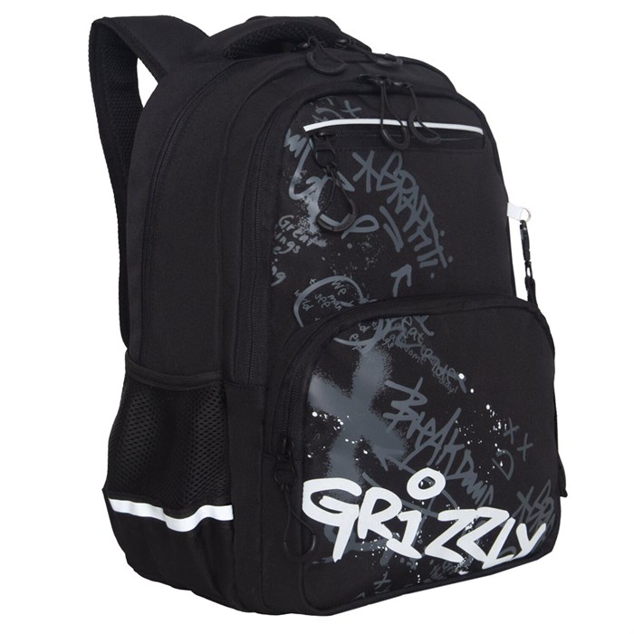 Рюкзак GRIZZLY школьный, анатомическая спинка, 2 отделения, для мальчиков, "BREAK DOWN", 39х28х20 см, RB-554-7/4 274164