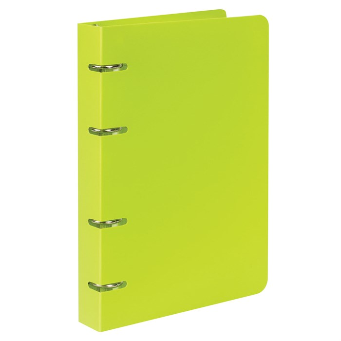 Тетрадь на кольцах А5 160х215 мм, 80 л., пластик, клетка, BRAUBERG, "Салатовый", 403250 403250