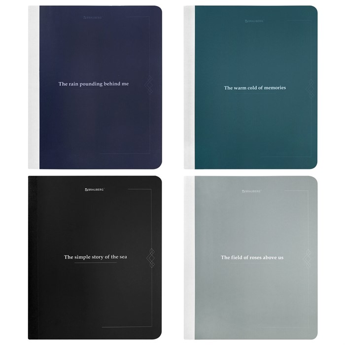 Тетрадь А5 96 л. BRAUBERG, на сшивке с корешком, клетка, обложка картон, "Vintage", 405290 405290