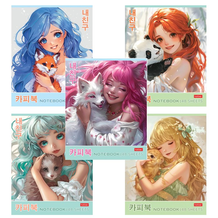 Тетрадь А5 48 л., HATBER скоба, клетка, Soft-touch ламинация, "Милый друг" (микс в спайке), 089131, 48Т5лВ1 405444