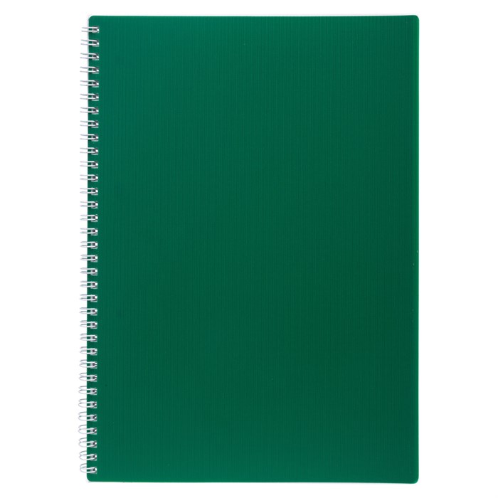 Тетрадь обложка пластик, А4, 80 л., гребень, клетка, HATBER, "VELVET" Зеленая, 081563, 80Т4В1гр_01607 405496