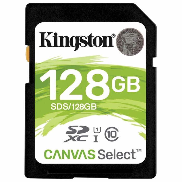 Карта памяти SDXC 128 GB KINGSTON Canvas Select Plus UHS-I U1, 100 Мб/сек (class 10), SDS2/128GB 513191