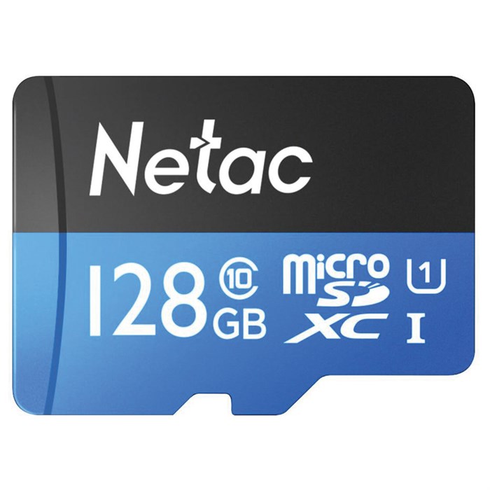 Карта памяти microSDXC 128 ГБ NETAC P500 Standard, UHS-I U1, 90 Мб/с (class 10), адаптер, NT02P500STN-128G-R 513724