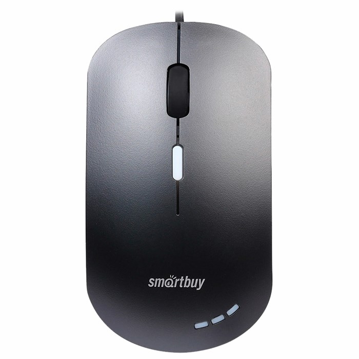 Мышь проводная бесшумная SMARTBUY 288-K, USB, 2 кнопки + 1 колесо, оптическая, черная, 02019, SBM-288-K 514180