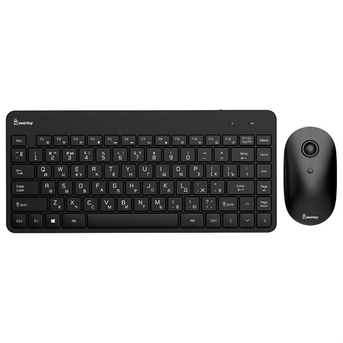 Набор беспроводной SMARTBUY 220349AG, клавиатура, мышь 2 кнопки + 1 колесо, черный, SBC-220349AG-K 514189