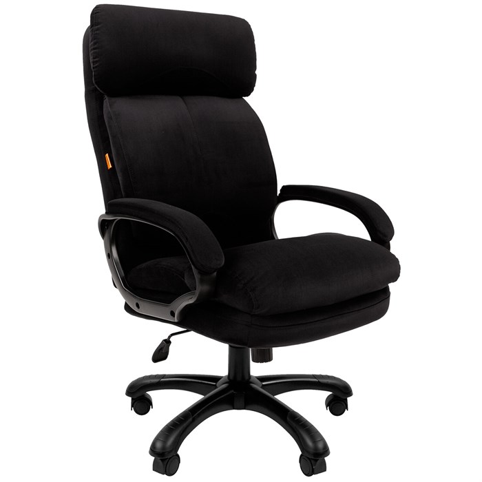 Кресло офисное CHAIRMAN СН 505, НАГРУЗКА до 150 кг, велюр, черное, 7127990 533047
