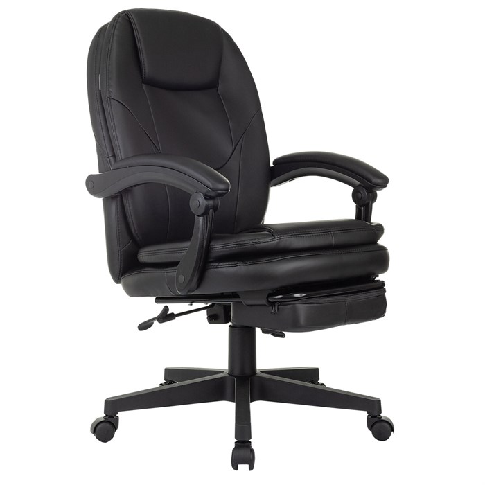Кресло офисное CH-868N-BF, синхромеханизм, подставка для ног, экокожа, черное, 2018358 533181