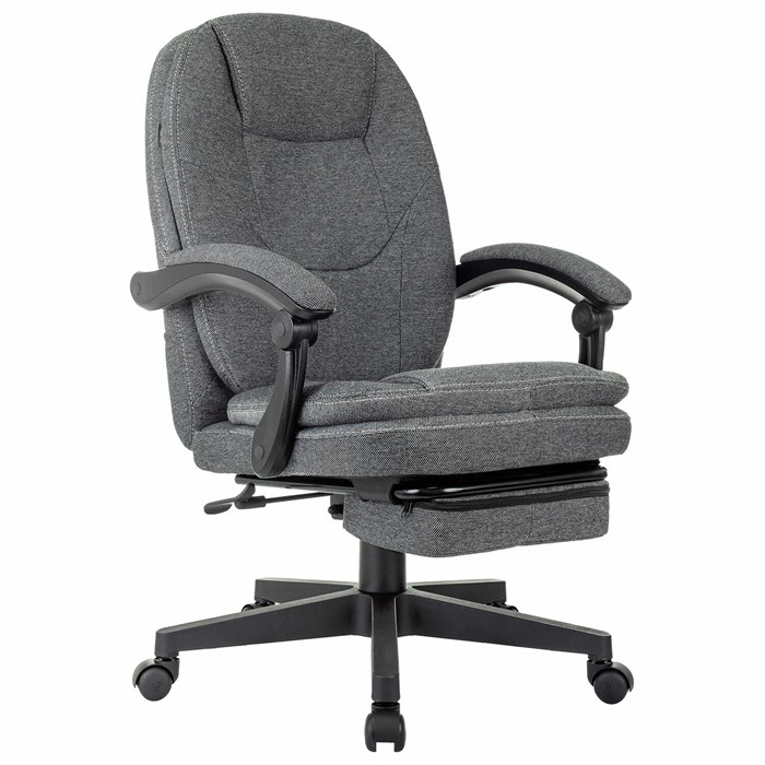 Кресло офисное CH-868MSG-BF, синхромеханизм, вибромодуль, подставка для ног, ткань, серое, 1998751 533183