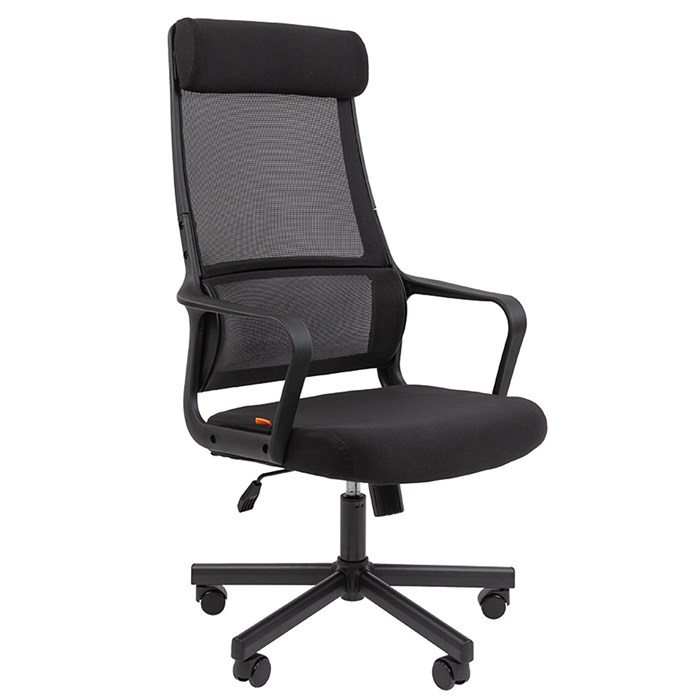 Кресло офисное Chairman CH 590, сетка/ткань, черное, 7134733 533221