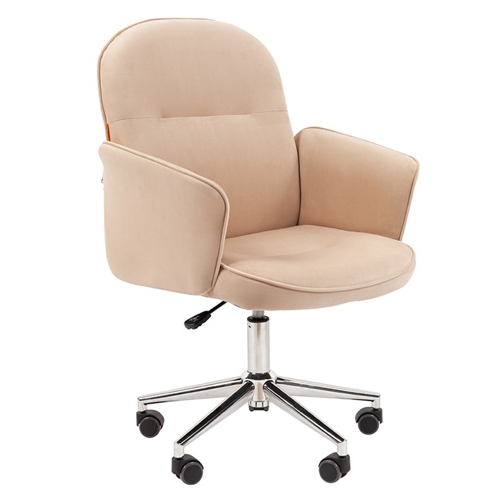 Кресло офисное Chairman CH 130, велюр, бежевое, 7142120 533225