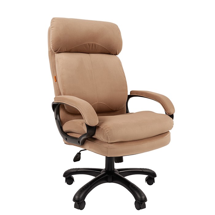 Кресло офисное Chairman СН 505, НАГРУЗКА до 150 кг, велюр, бежевое, 7127986 533230