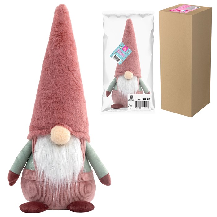 Украшение новогоднее интерьерное 41 см "Задумчивый Гном", полиэстер, ЗОЛОТАЯ СКАЗКА, 592513 592513