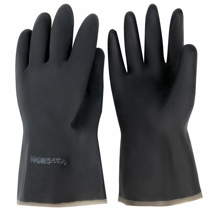 Перчатки резиновые технические кислотощелочестойкие КЩС Тип-1, К20/Щ20, размер 1 (средний), АЗРИ 608188