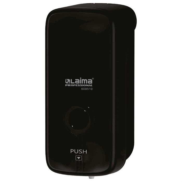 Дозатор для жидкого мыла LAIMA PROFESSIONAL PREMIUM BLACK, НАЛИВНОЙ, 1 л, черный, ABS-пластик, 609519 609519