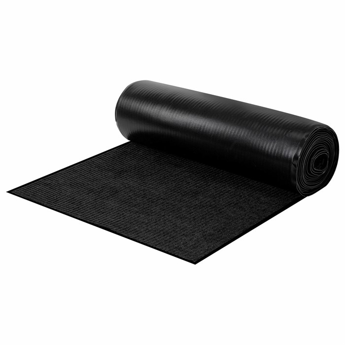 Коврик ДОРОЖКА 0,9х10 м, ЧЕРНЫЙ, влаго-грязезащита, 430 г/м2, ребристая, LAIMA EXPERT, 701042 701042