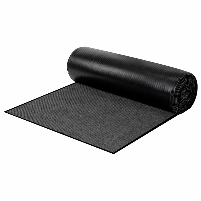 Коврик ДОРОЖКА 0,9х10 м, СЕРЫЙ, влаго-грязезащита, 430 г/м2, ребристая, LAIMA EXPERT, 701043 701043