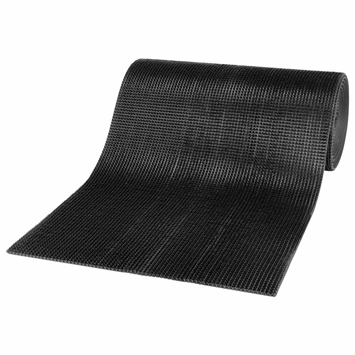 Коврик ДОРОЖКА 0,9х10 м, "ТРАВКА" ЧЕРНЫЙ пластиковый грязезащитный, щетина 10 мм, LAIMA EXPERT, 701070 701070