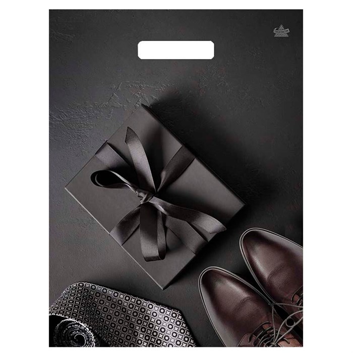 Пакет с вырубной ручкой ПВД ламинированный, 40х31 см, "Мужской фасон", 60 мкм, н00255470 701478