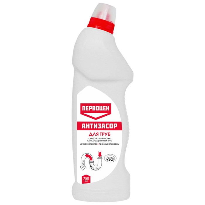 Средство для прочистки канализационных труб 750 мл, ПЕРВОЦЕН, РЕНЕССАНС КОСМЕТИК, МИНПРОМТОРГ, 3188 702130