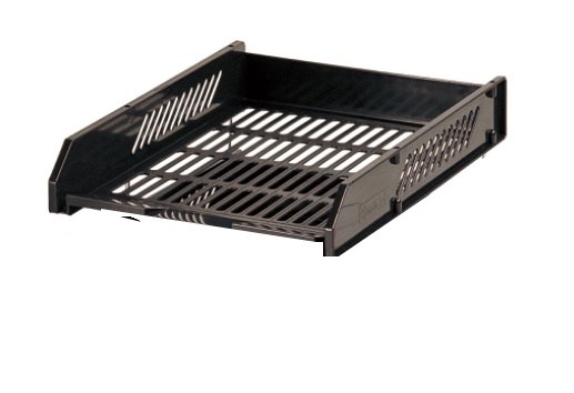 Лоток горизонтальный для бумаг Консул "Strong", 1 шт. (332х258х70 мм), черный К1199