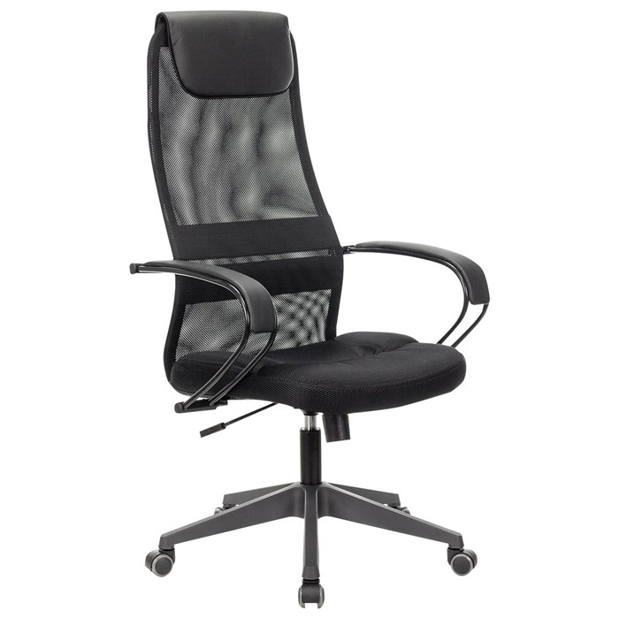 Кресло офисное BRABIX PREMIUM Stalker EX-608 PL, ткань-сетка/кожзам, черное, 532090 532090