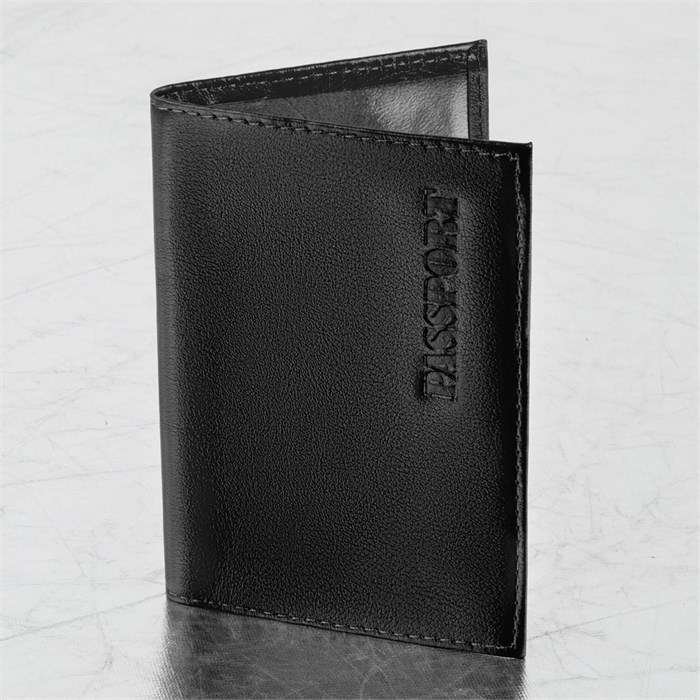 Обложка для паспорта натуральная кожа галант, PASSPORT, черная, BRAUBERG, 237179 237179