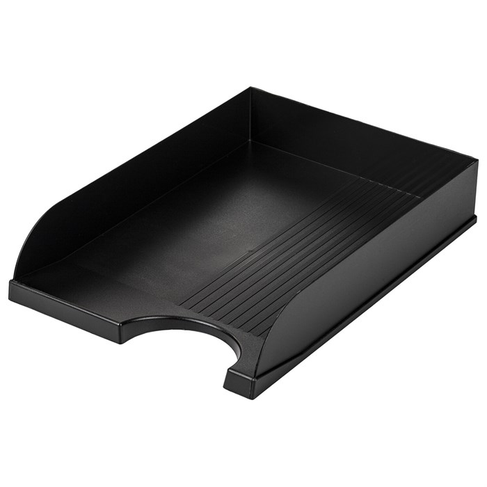 Лoтoк горизонтальный для бумаг BRAUBERG Standard, 350х253х65 мм, черный, 237947 237947
