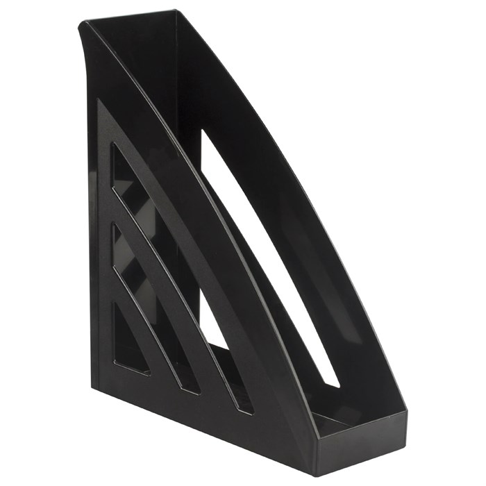 Лоток вертикальный для бумаг BRAUBERG Office style, 245х90х285 мм, черный, 237278 237278