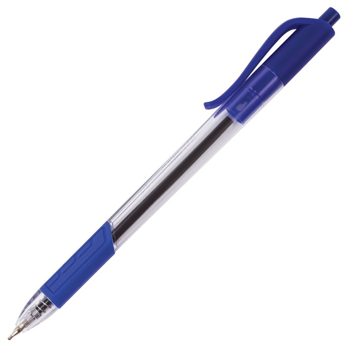 Ручка шариковая масляная автоматическая BRAUBERG Extra Glide R-Grip, СИНЯЯ, узел 0,7 мм, линия письма 0,35 мм, 142930 142930
