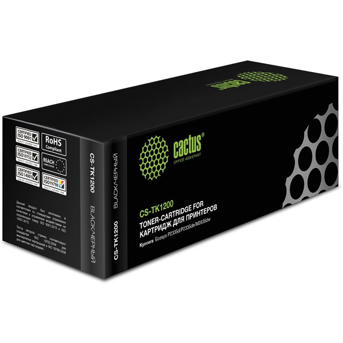 Картридж лазерный CACTUS (CS-TK1200) для KYOCERA P2335/M2235/M2735/M2835, ресурс 3000 стр. 363159