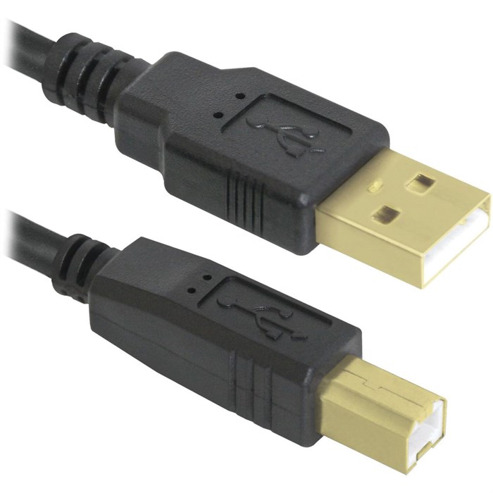 Кабель USB 2.0 AM-BM, 3 м, DEFENDER, 2 фильтра, для подключения принтеров, МФУ и периферии, 87431 511115