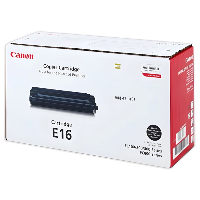 Картридж лазерный CANON (E-16) FC-108/128/PC750/880, ресурс 2000 страниц, оригинальный, 1492A003 320197