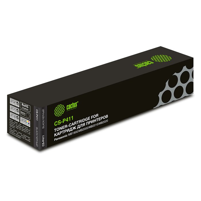 Тонер-картридж CACTUS (CS-P411) для PANASONIC KX-MB1900/2000/2020/2030, ресурс 2000 стр. 320796