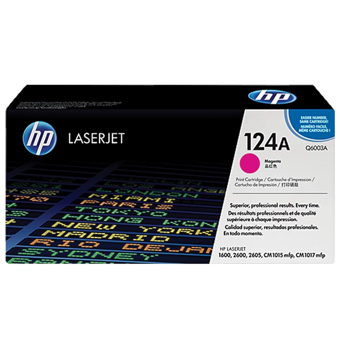 Картридж лазерный HP (Q6003A) ColorLaserJet CM1015/2600 и др, №124A, пурпурный, оригинальный, 2000 страниц 360588
