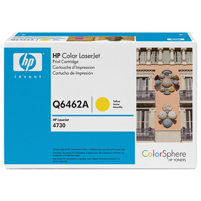 Картридж лазерный HP (Q6462A) ColorLaserJet CM4730, желтый, оригинальный, ресурс 12000 стр. 360642
