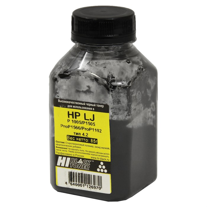 Тонер HI-BLACK для HP LJ P1005/1006/1102/1505/1566, фасовка 85 г, 2010408551 361268